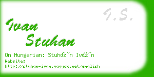 ivan stuhan business card